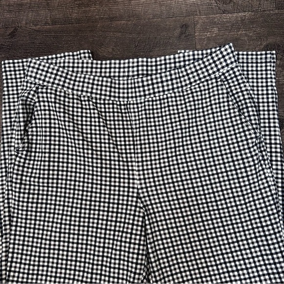 Appleseed's Women’s Comfy Cottagecore Black Gray & White Gingham Pants Sz L - Picture 4 of 4